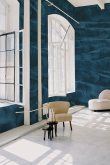A00103 Sand Waves Sapphire Geo Mural by Coordonné