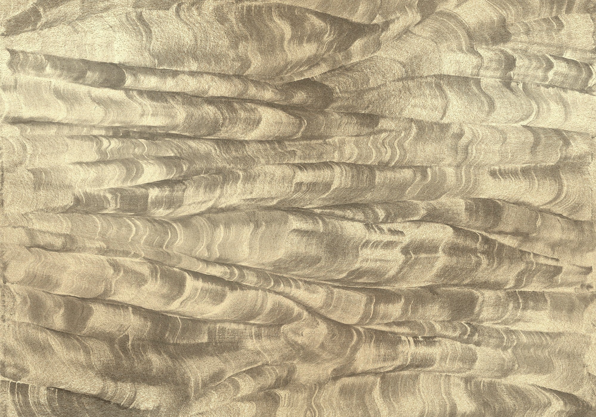 A00105 Sand Waves Metallics Gold Geo Mural by Coordonné