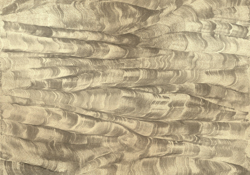 A00105 Sand Waves Metallics Gold Geo Mural by Coordonné