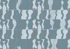 A00110 Archeological Aqua Geo Mural by Coordonné