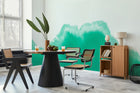 A00121 Coral Reefs Aqua Geo Mural by Coordonné
