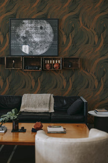 A00127 Crop Fossils Terracotta Geo Wallpaper by Coordonné
