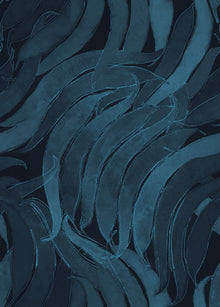 A00129 Crop Fossils Sapphire Geo Wallpaper by Coordonné