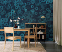 A00154 Cellular Patterns Sapphire Geo Mural by Coordonné