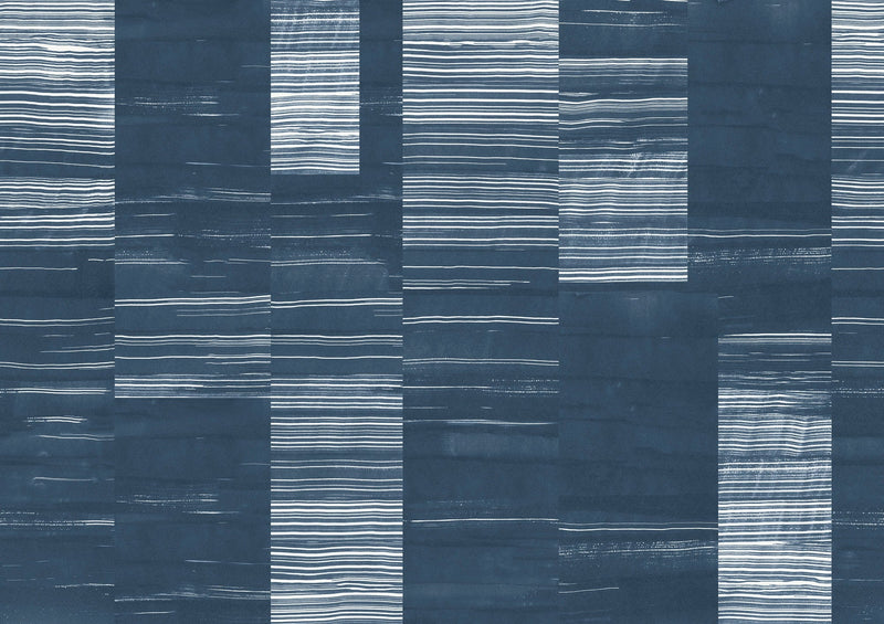 A00157 Earth Layers Sapphire Geo Mural by Coordonné