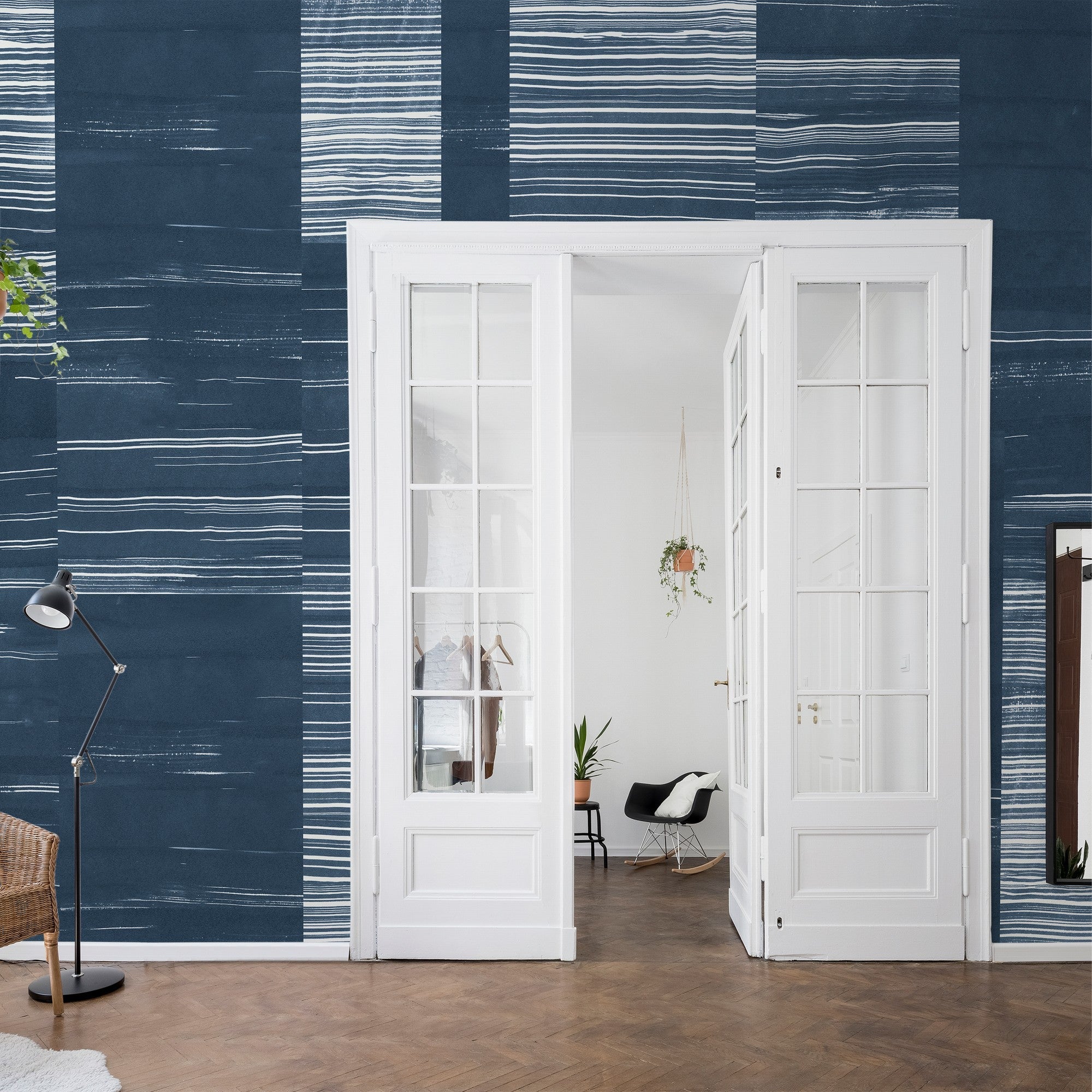 A00157 Earth Layers Sapphire Geo Mural by Coordonné