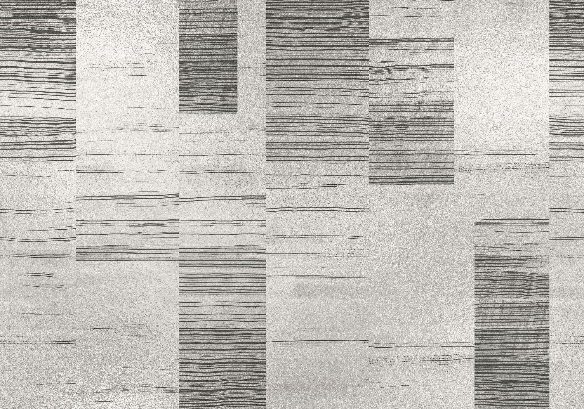 A00161 Earth Layers Metallics Silver Geo Mural by Coordonné