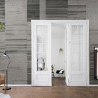 A00161 Earth Layers Metallics Silver Geo Mural by Coordonné