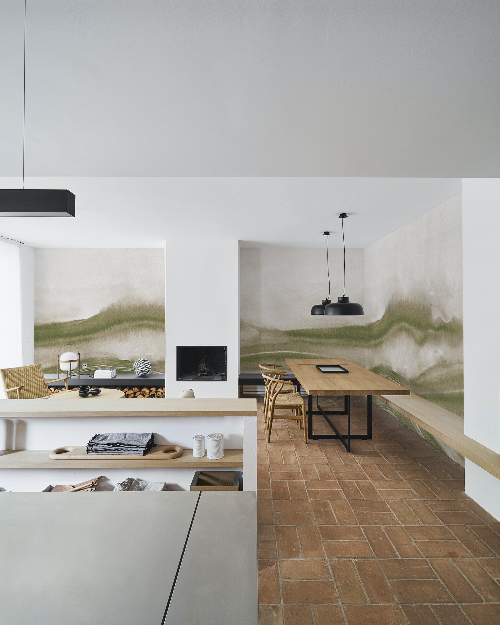 A00164 Atmospheric Haze Silvester Geo Mural by Coordonné