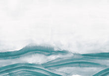 A00165 Atmospheric Haze Aqua Geo Mural by Coordonné