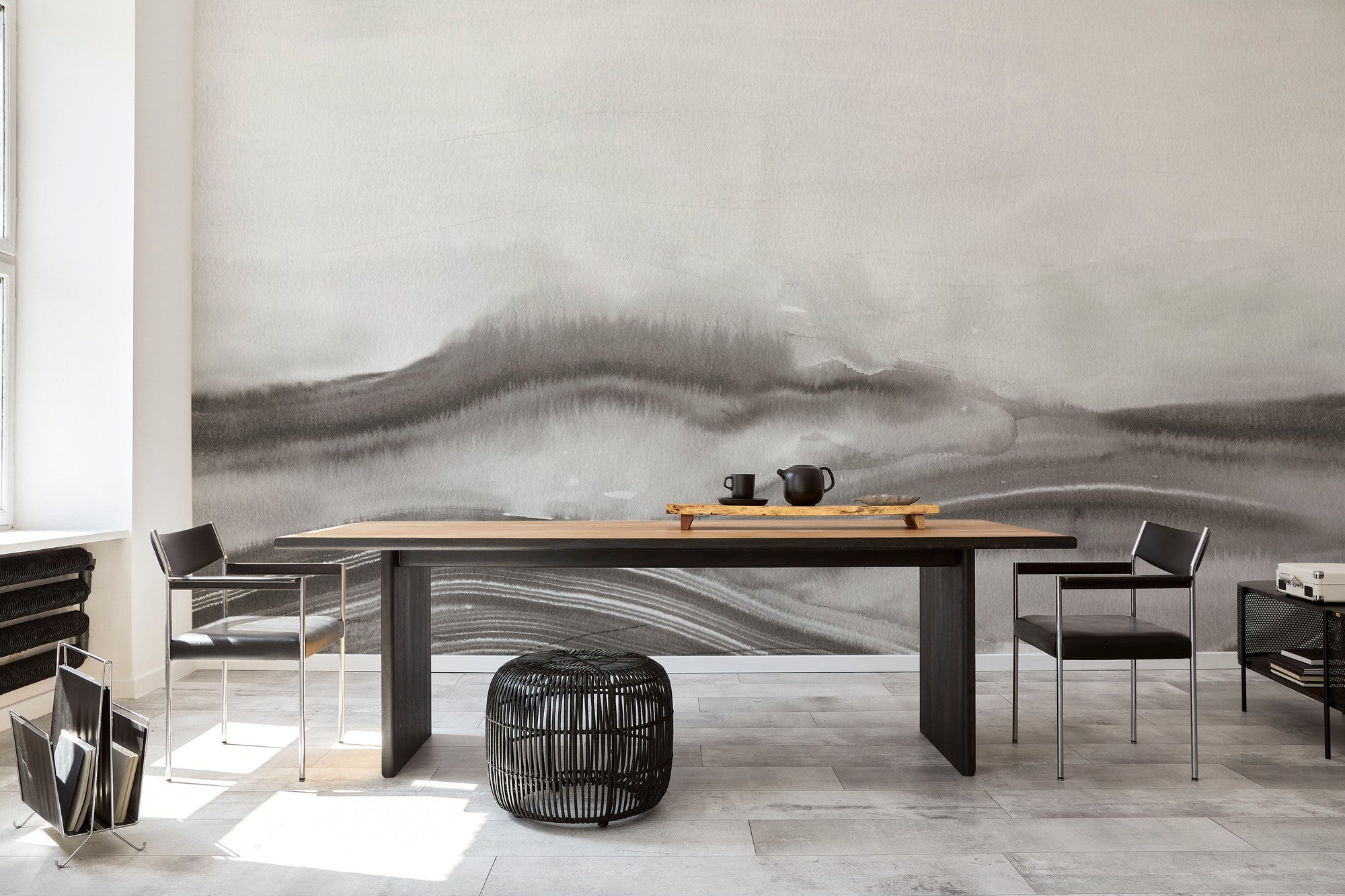 A00166 Atmospheric Haze Onyx Geo Mural by Coordonné