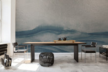 A00167 Atmospheric Haze Metallics Silver Geo Mural by Coordonné