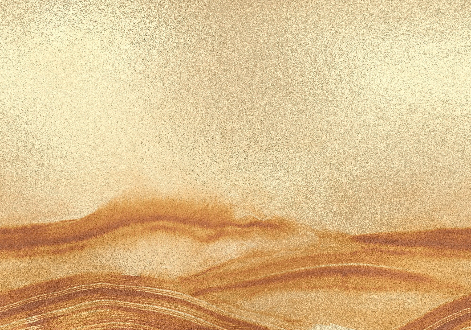 A00168 Atmospheric Haze Metallics Gold Geo Mural by Coordonné