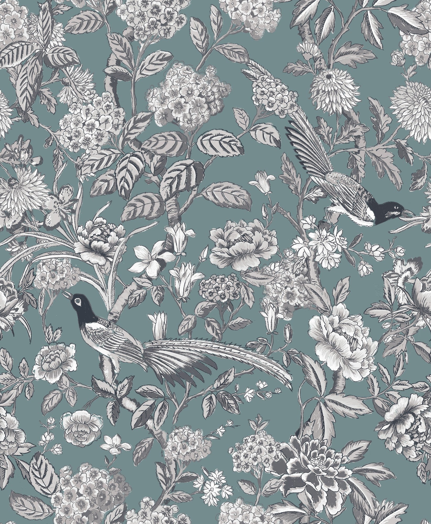 A00202 Mercedes Celadón Feria Wallpaper by Coordonné