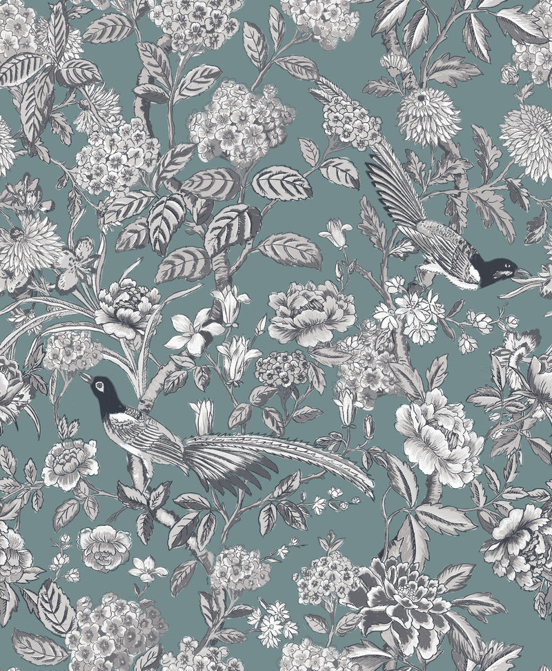 A00202 Mercedes Celadón Feria Wallpaper by Coordonné
