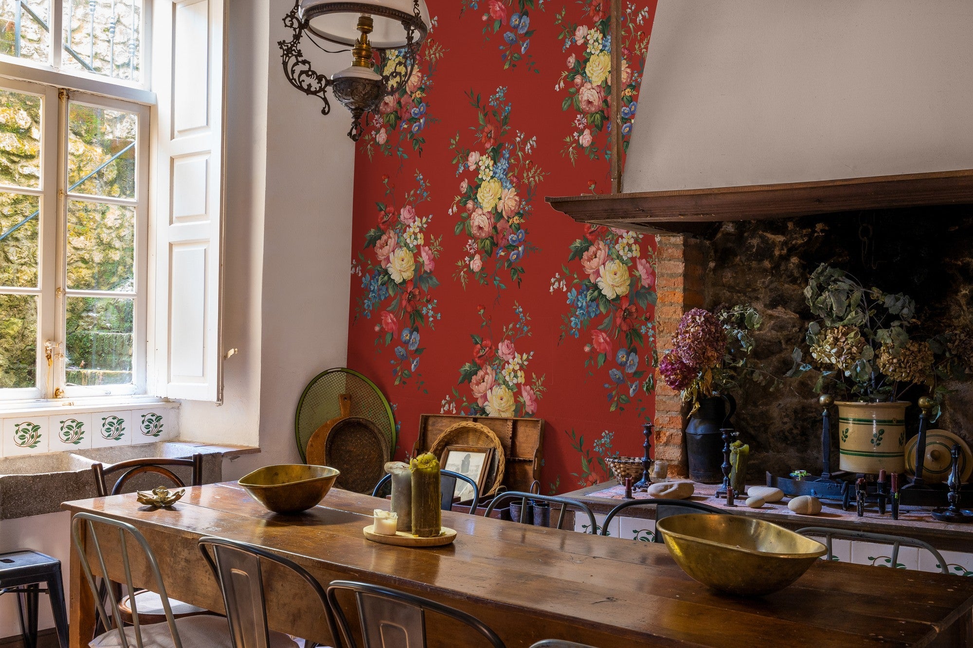 A00217 Carmen Carmesí Feria Wallpaper by Coordonné