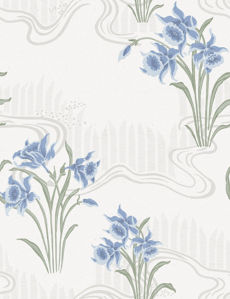 A00233 Candela Índigo Feria Wallpaper by Coordonné