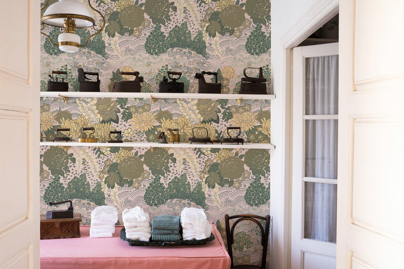 A00236 Maria Luisa Rosáceo Feria Wallpaper by Coordonné