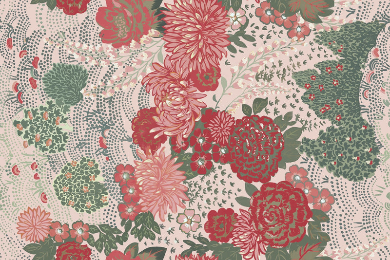 A00237 Maria Luisa Carmesí Feria Wallpaper by Coordonné