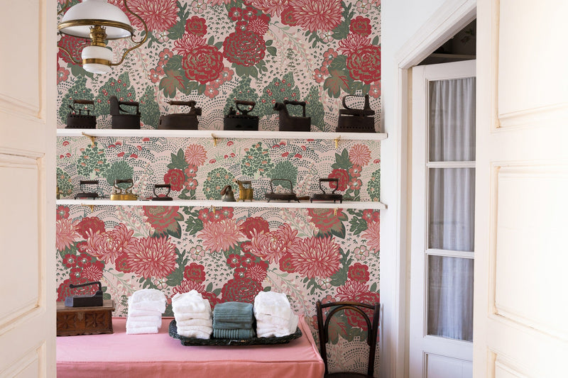 A00237 Maria Luisa Carmesí Feria Wallpaper by Coordonné