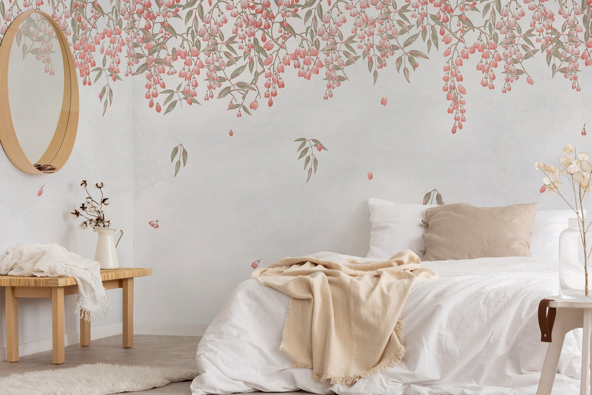 A00261 Manuela Carmesí Random Chinoiseries II Mural by Coordonné (400x280cm)