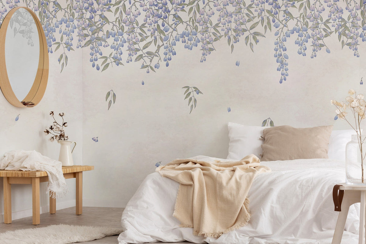 A00263 Manuela Índigo Random Chinoiseries II Mural by Coordonné (400x280cm)