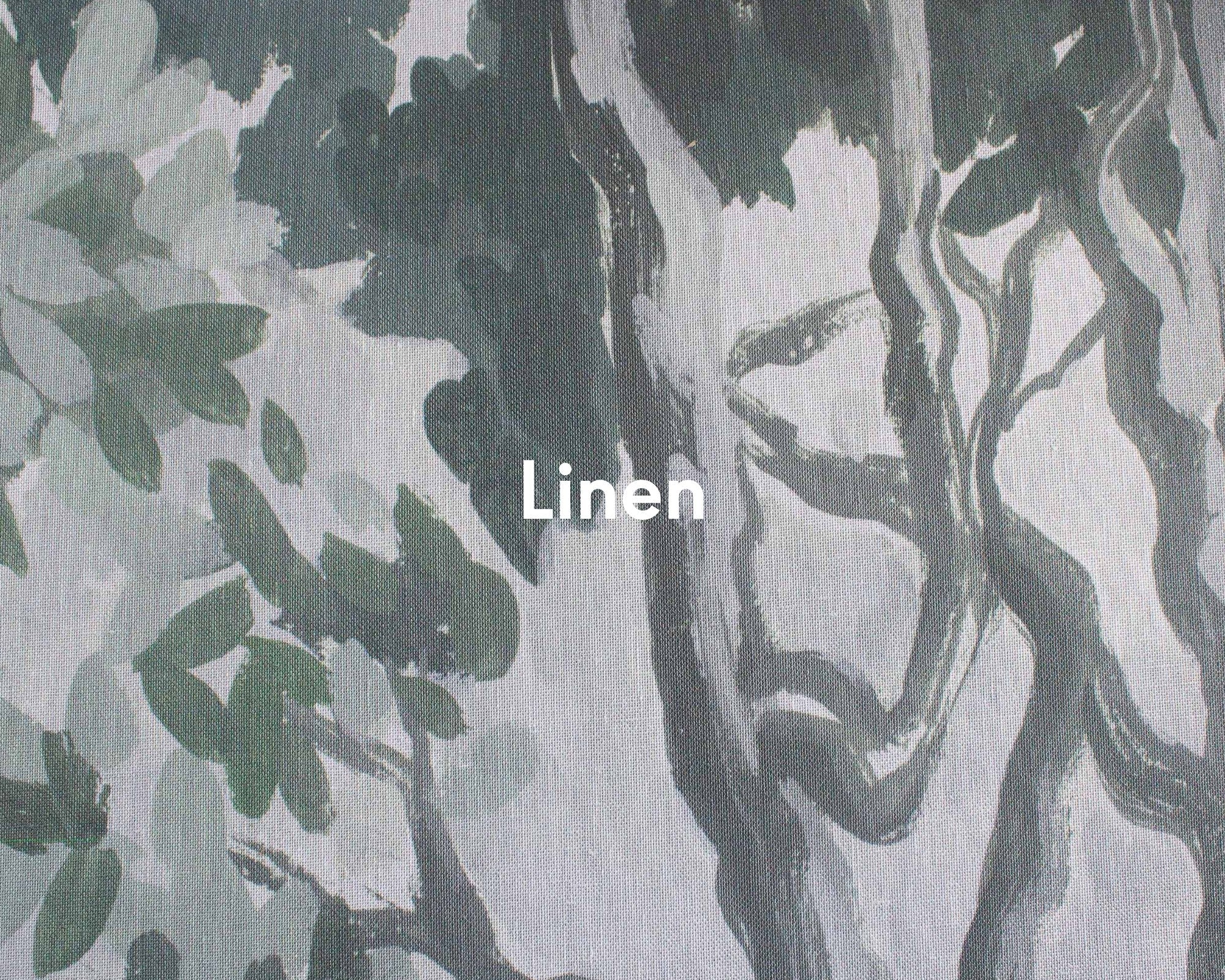 A00304 Minerva Swan, Blanco, Verde Linen Aracne Mural by Coordonné