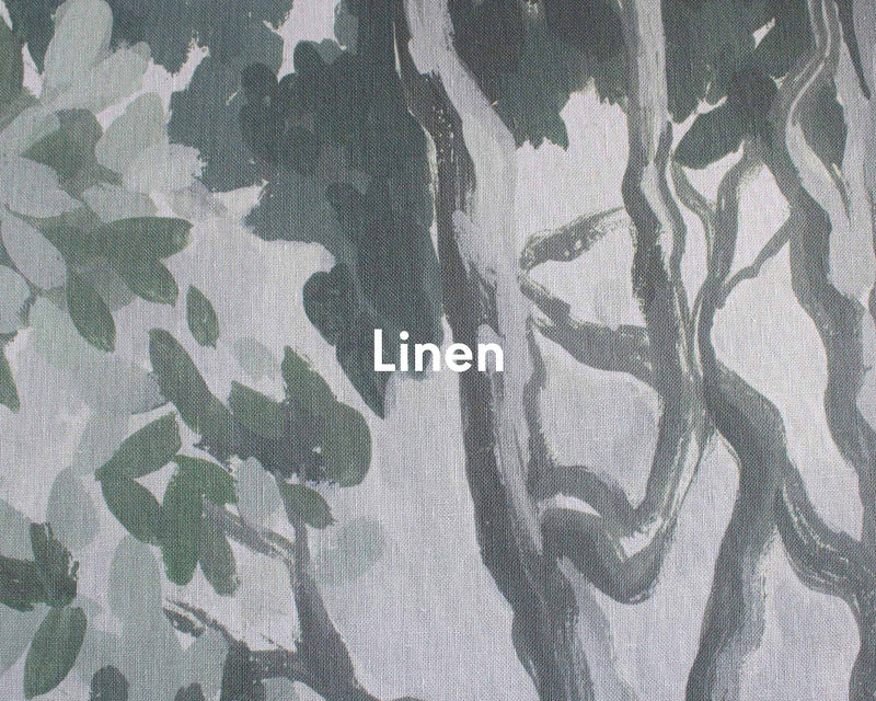 A00304 Minerva Swan, Blanco, Verde Linen Aracne Mural by Coordonné