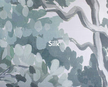 A00304 Minerva Swan, Blanco, Verde Linen Aracne Mural by Coordonné