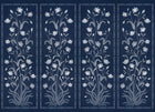 A00308 Daffodils Galaxy, Azul Oscuro Linen Aracne Mural by Coordonné