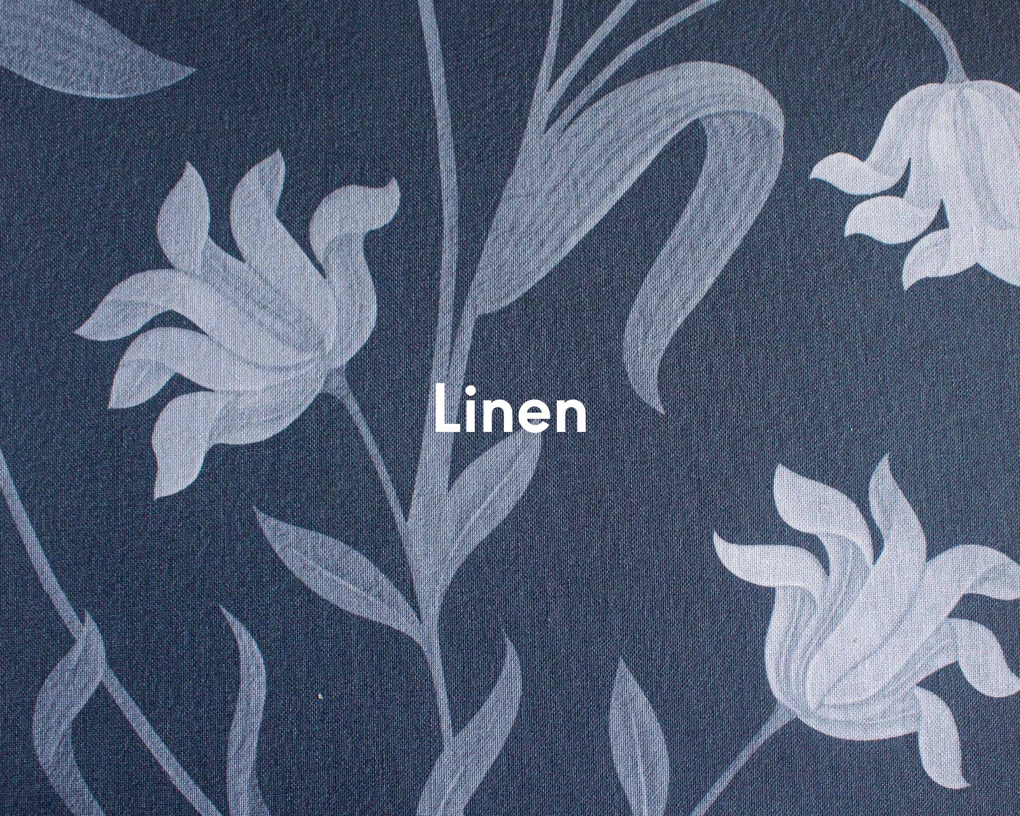 A00308 Daffodils Galaxy, Azul Oscuro Linen Aracne Mural by Coordonné