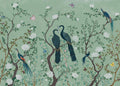 Edo Aqua Linen Aracne Mural by Coordonné