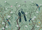 A00310 Edo Aqua Linen Aracne Mural by Coordonné