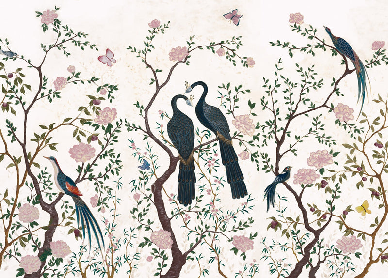 A00311 Edo Swan Linen Aracne Mural by Coordonné