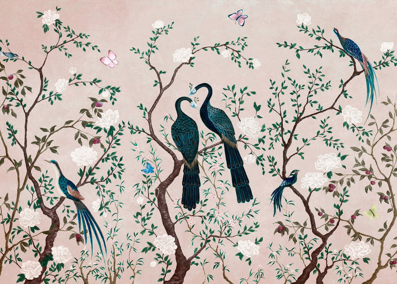 A00312 Edo Peony Linen Aracne Mural by Coordonné