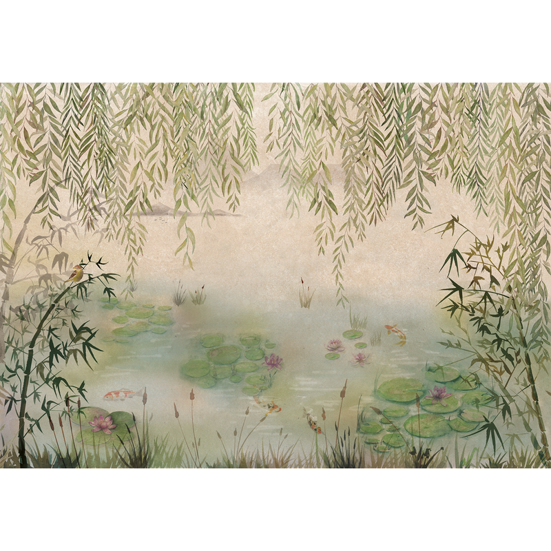 Lotus Spring Random Chinoiseries II Mural by Coordonné (400x280cm)