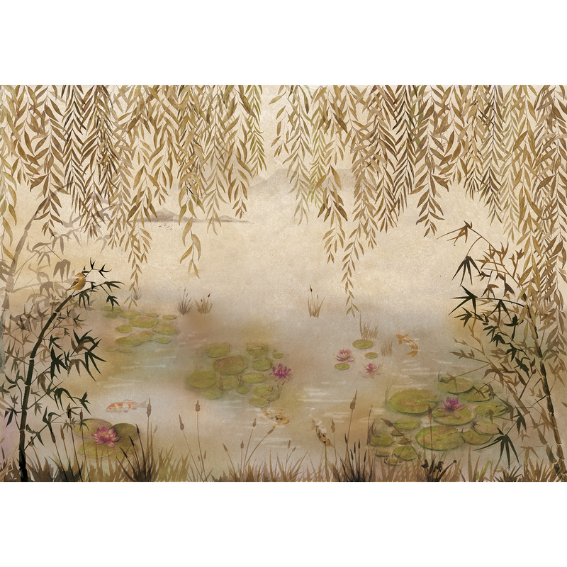 Lotus Autum Random Chinoiseries II Mural by Coordonné (400x280cm)