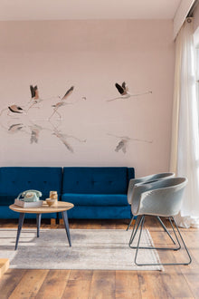 A00317 Doñana Peony Linen Aracne Mural by Coordonné