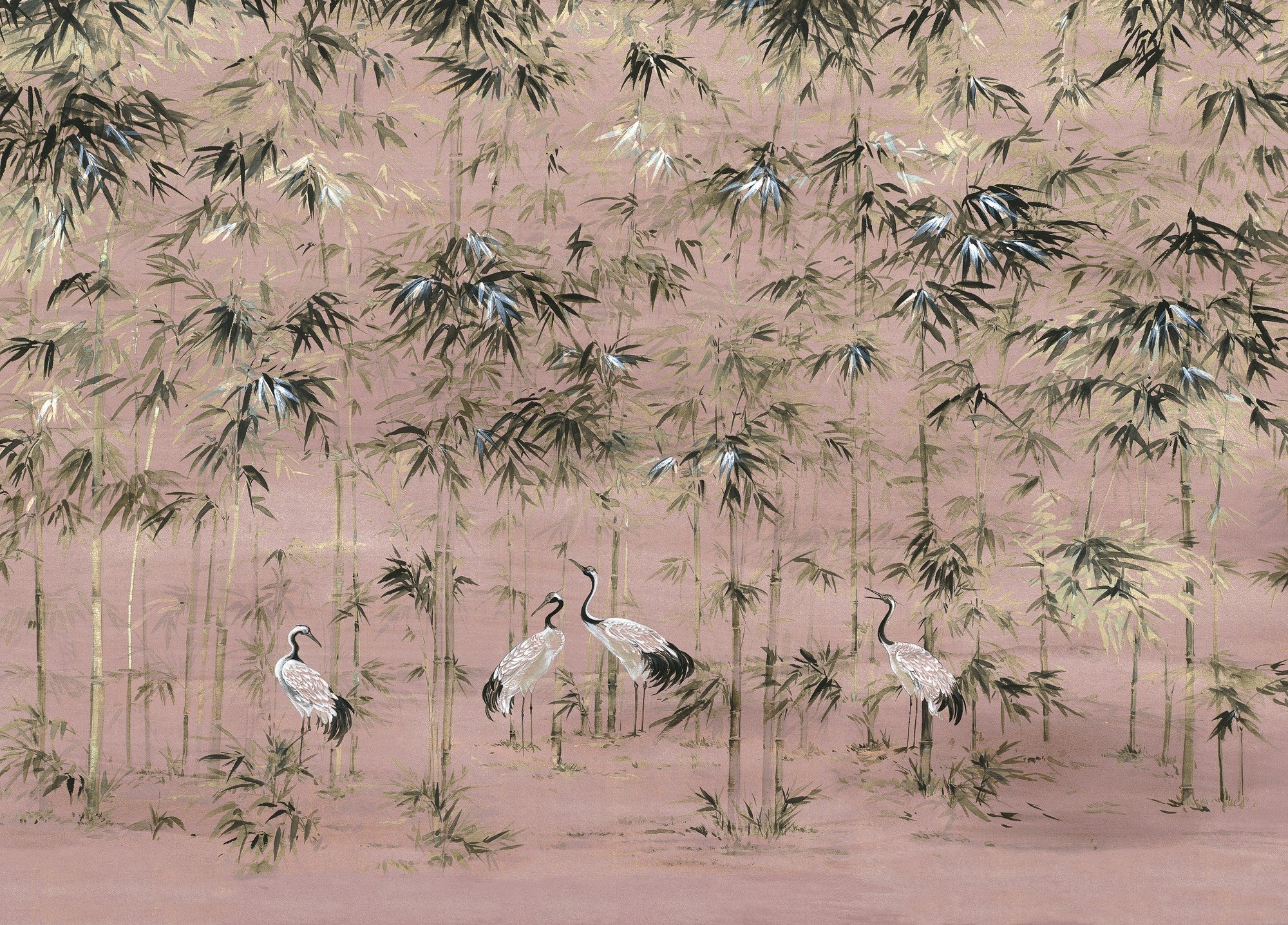 A00319 Garzas Nude,Rosa Linen Aracne Mural by Coordonné