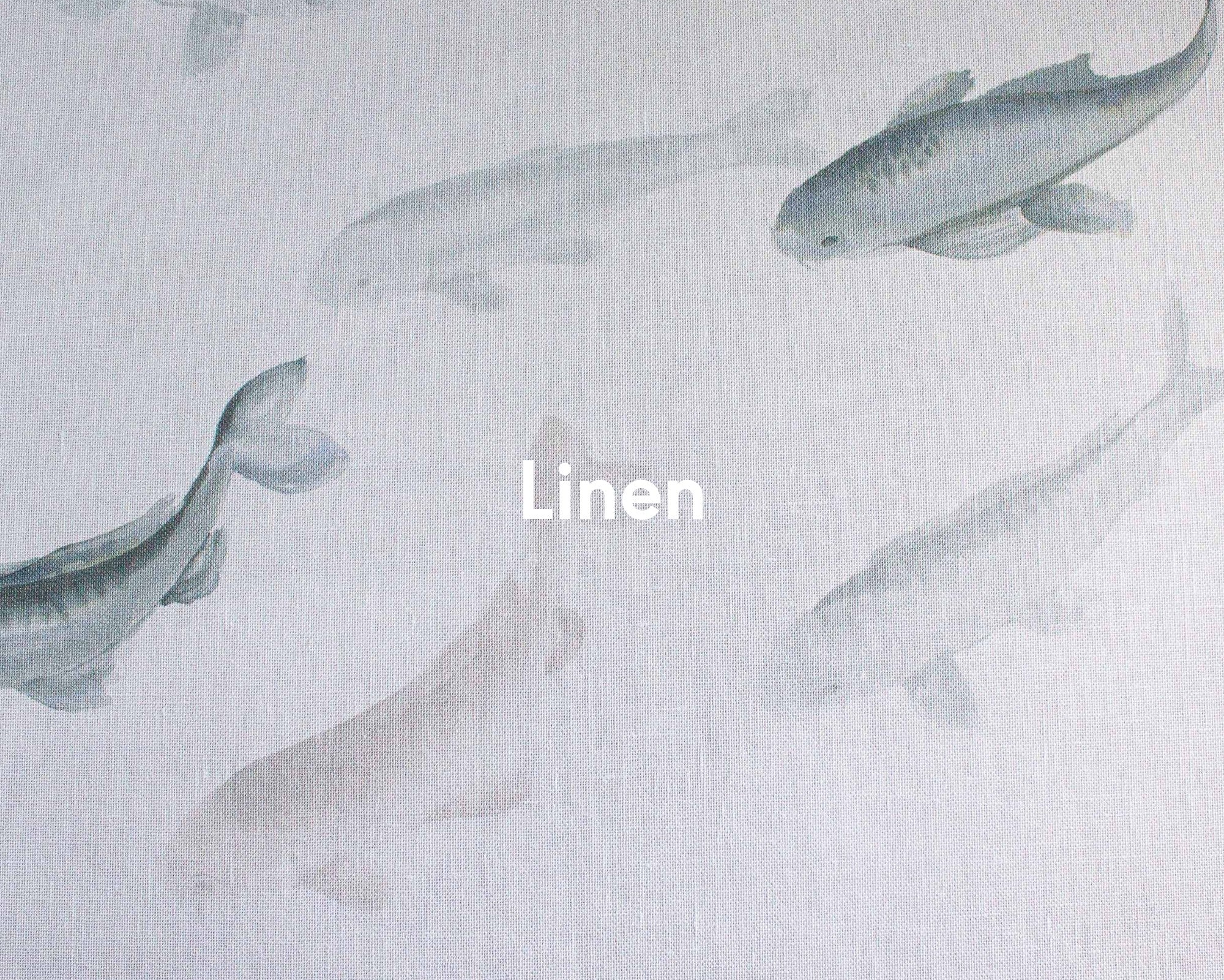 A00326 Koi Swan Linen Aracne Mural by Coordonné