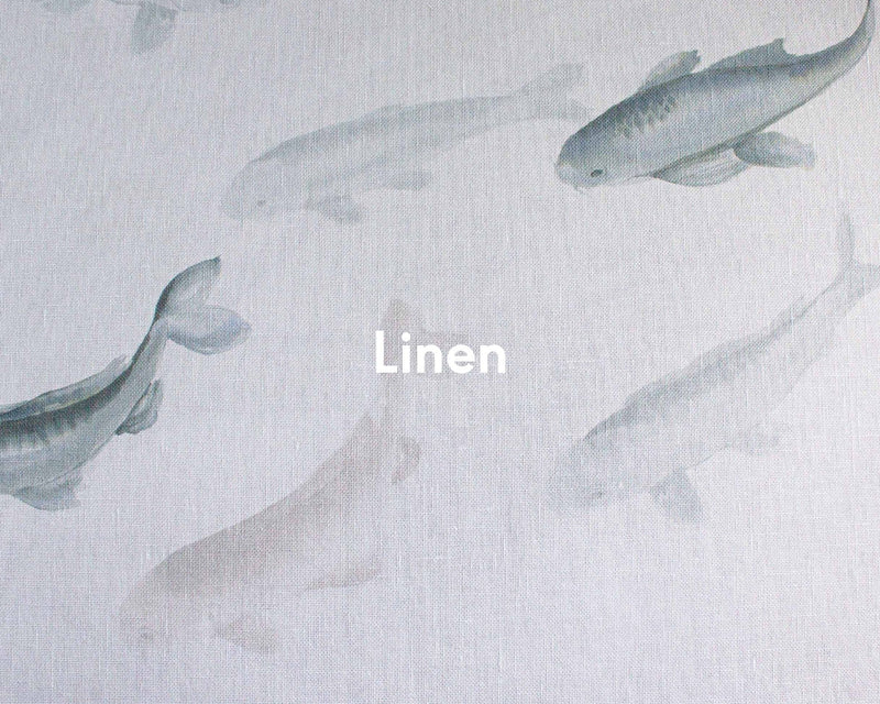 A00326 Koi Swan Linen Aracne Mural by Coordonné