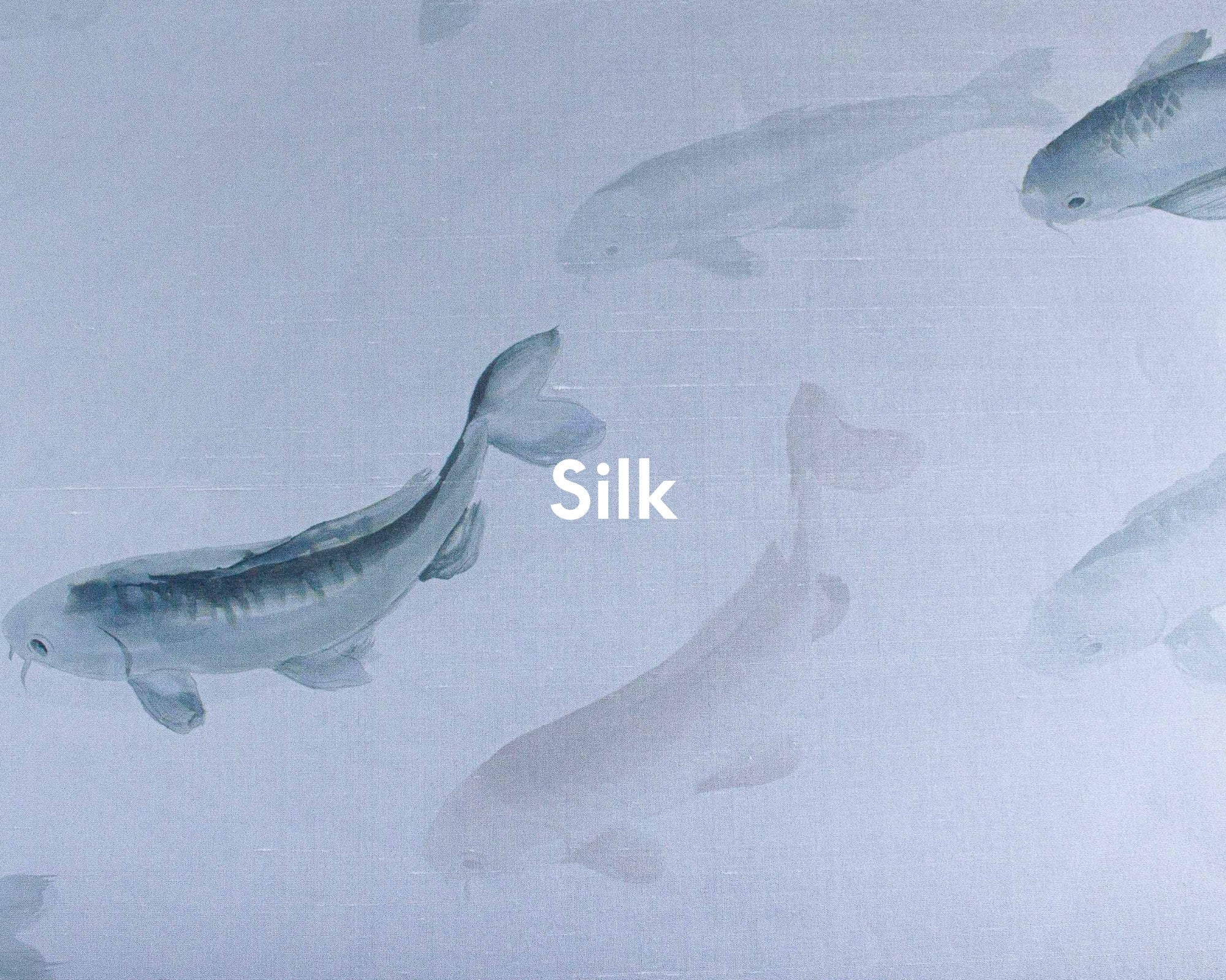 A00326 Koi Swan Linen Aracne Mural by Coordonné