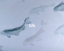 A00326 Koi Swan Linen Aracne Mural by Coordonné