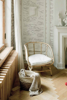 A00327 Zeus Graphite Linen Aracne Mural by Coordonné