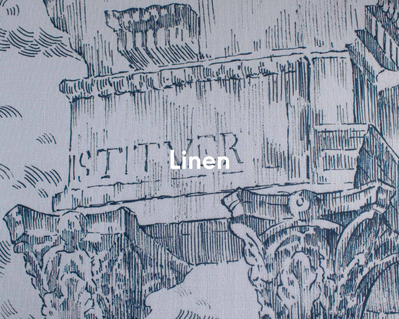 A00330 Ruins Cobalt Linen Aracne Mural by Coordonné