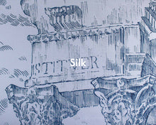 A00330 Ruins Cobalt Linen Aracne Mural by Coordonné