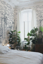 A00330 Ruins Cobalt Linen Aracne Mural by Coordonné