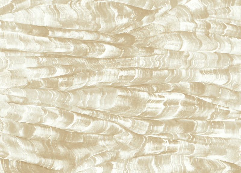 A00332 Sand Waves Swan/Gold Linen Aracne Mural by Coordonné