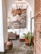 A00334 Taj Mahal Autum Linen Aracne Mural by Coordonné