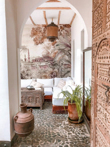 A00334 Taj Mahal Autum Linen Aracne Mural by Coordonné